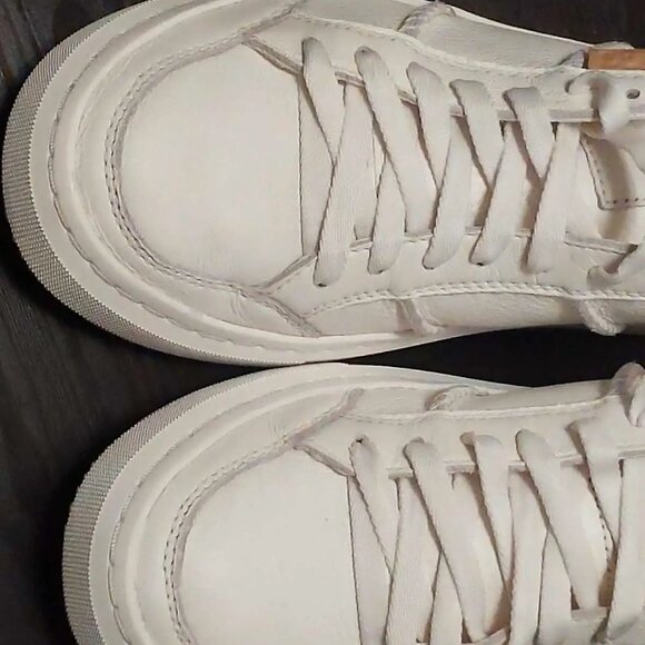 UGG Women's Alameda Leather Sneakers - Bright White - Size 6 - Picture 7 of 8